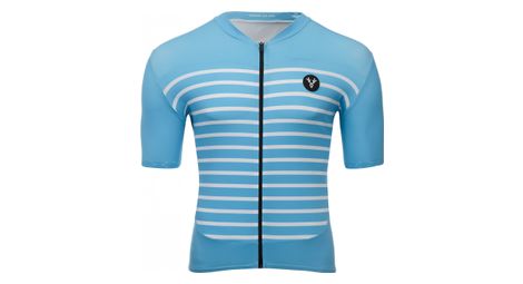 Maillot manches courtes lebram ventoux bleu ciel coupe ajustee