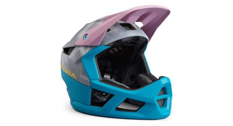 Casque intégral unisexe endura mt500 mips gris/bleu