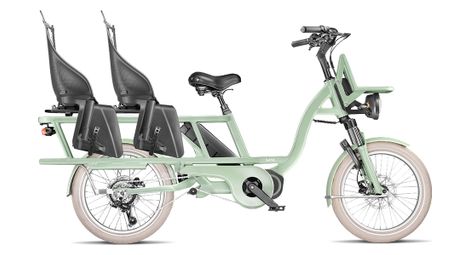 Vélo cargo gaya, l'incroyable le long, amande, pack bébés