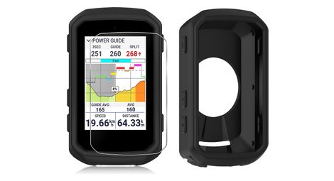 Pack protection garmin edge 850 / 550 – etui silicone + verre trempé 9h