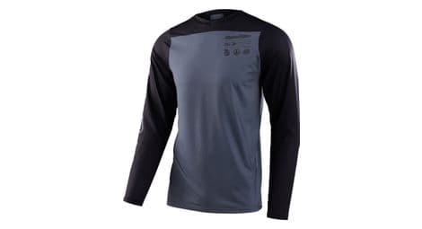 Troy lee designs skyline grau/schwarz langarmtrikot