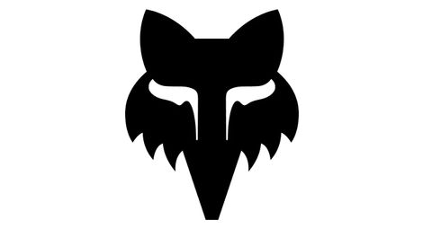 Stickers fox head 10.2 cm noir