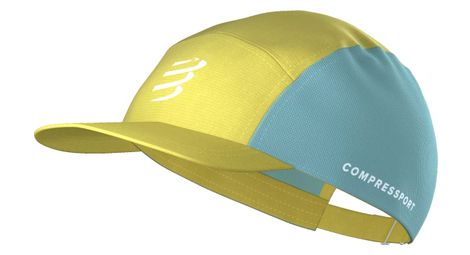 Casquette Compressport 5 Panel Jaune/Bleu