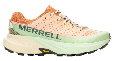 Merrell agility peak 5 women's trail shoe orange/light green