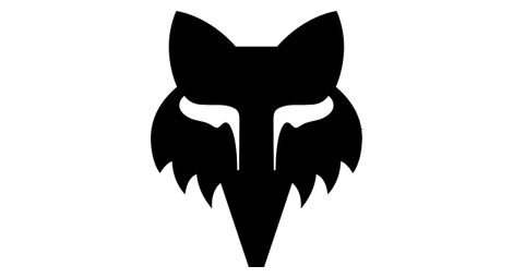 Stickers fox head 17.8 cm noir