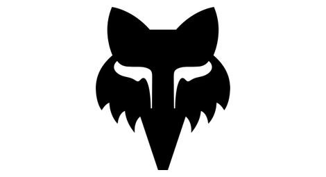 Fox Head 17.8 cm Aufkleber Schwarz