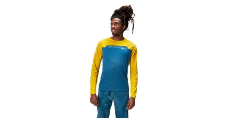 Endura mt500 burner long sleeve jersey geel/blauw