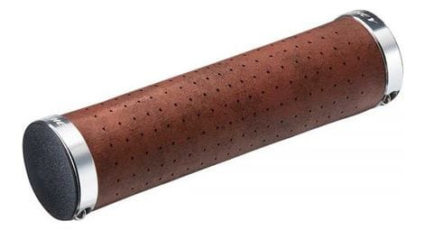 Grips Ritchey Classic Locking Cuir Synthétique Marron 130mm