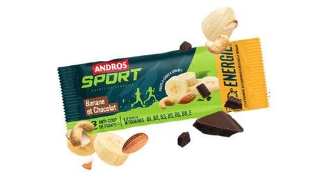 Andros sport chocolade/banaan energiereep 40g