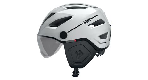 Casque abus pedelec 2.0 ace pearl blanc avec visière