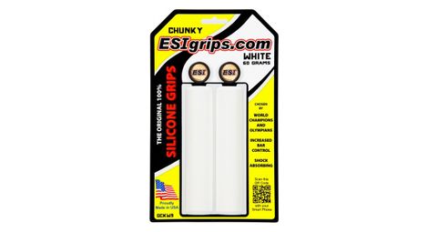 Paire de grips esi chunky 32mm blanc