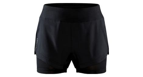 Craft adv essence women's 2-in-1 short zwart