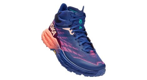 Zapatillas de senderismo hoka speedgoat 5 mid gtx para mujer rosa azul
