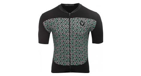 Maillot manches courtes lebram croix de fer noir celeste coupe ajustee