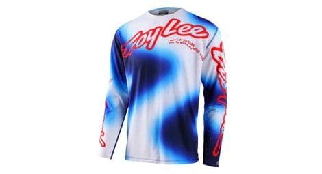 Maillot manches longues troy lee designs sprint ultra blanc bleu