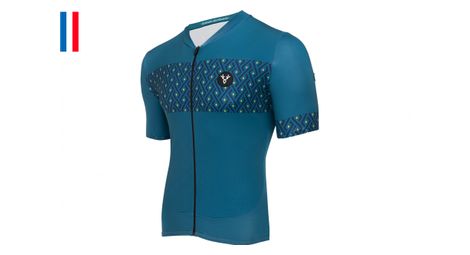 Maillot manches courtes lebram luz ardiden bleu pelforth coupe ajustée
