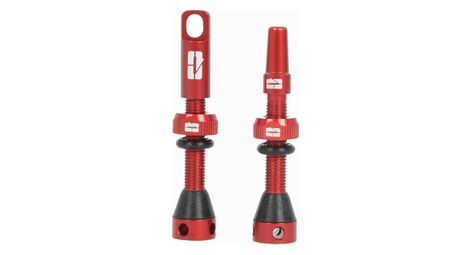 Paire de valves tubeless progress pg-719 presta 40mm rouge