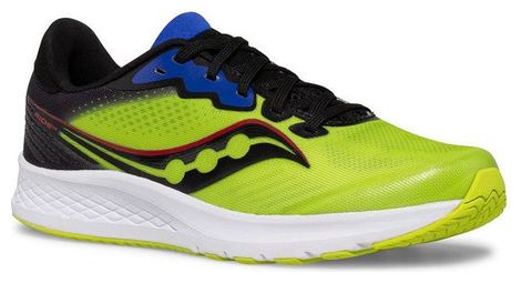 Chaussures running saucony ride 14 jaune bleu enfant