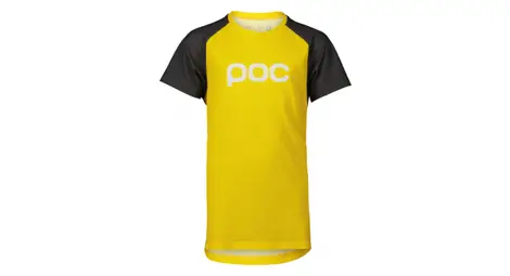 Poc essential mtb short sleeve jersey yellow/dark grey