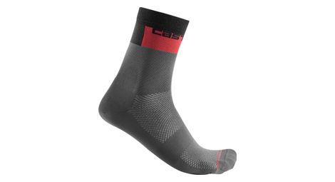 Chaussettes unisexe castelli blocco 15 gris fonce