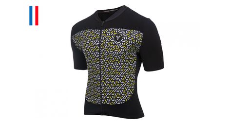 Lebram maillot mangas cortas croix de fer negro amarillo slim fit