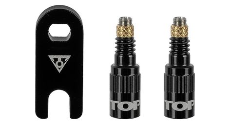Paire d'Adaptateurs de Valve Topeak Turboflow Valve Adapter Noir