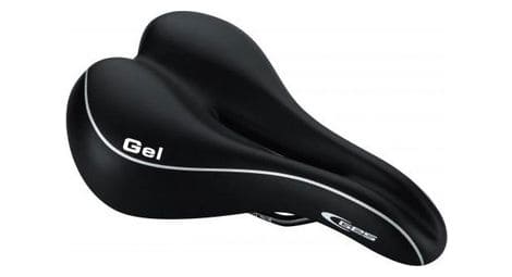 Selle confort gel dame trou central 255mm / 175mm noire.