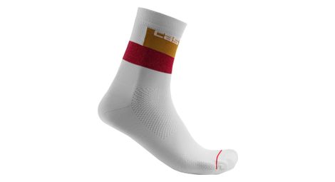 Chaussettes unisexe castelli blocco 15 blanc ivoire