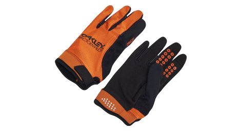 Oakley all mountain mtb long gloves orange/black m
