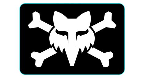 Sticker fox victory logo 3 noir