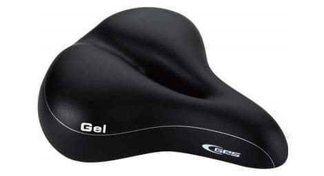 Selle confort gel dame trou central double densité 255mm / 175mm noir.