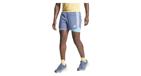 Adidas performance own the run 2-in-1 shorts blue s