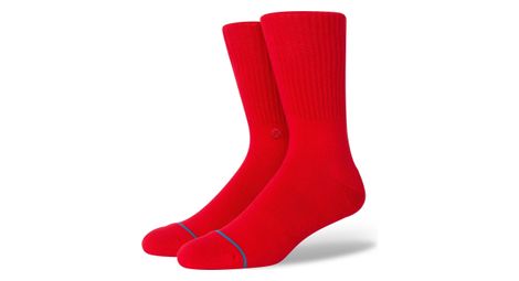 Stance icon crew socks red 38-42