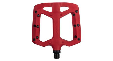 pair of funn taipan flat pedals red