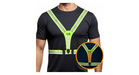 R2B Gilet de course rechargeable - Feux de course à l'avant et à l'arrière - Réfléchissant