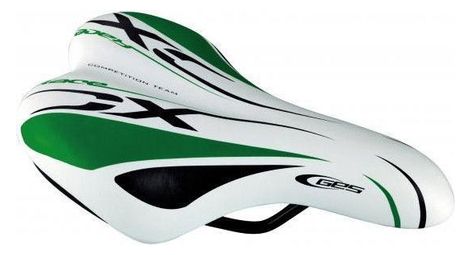 Selle junior race blanc / vert / noir  235mm / 145mm