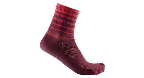 Calcetines unisex castelli speed strada 12 burdeos