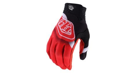 Guantes largos air plata/rojo de troy lee designs