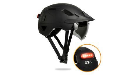 R2b casque vélo adulte pour pedelec et moped - eclairage led