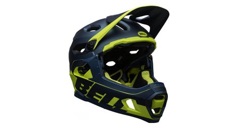 Casco con mentonera extraible bell super dh mips azul y amarillo 2021 m (55-59 cm)