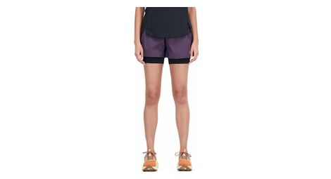 Short 2 en 1 femme new balance trail all terrain violet