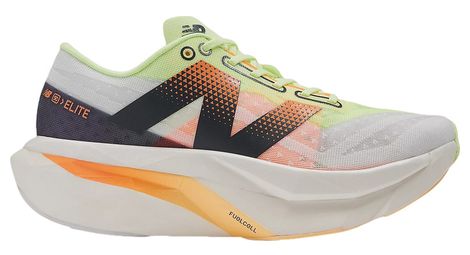 New balance fuelcell supercomp elite v4 wit oranje hardloopschoenen voor dames