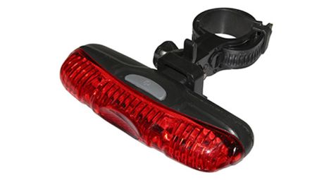 Eclairage velo a pile ar sur tige de selle newton flash 5 leds 3 fonctions noir livre avec 2 piles a