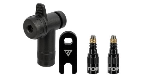 Kit Topeak TurboFlow Valve Combo con RapidHead Nero