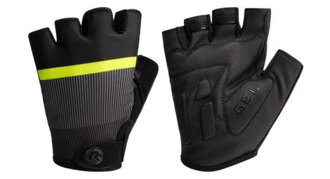 Gants velo rogelli hero ii - homme - jaune/gris/noir