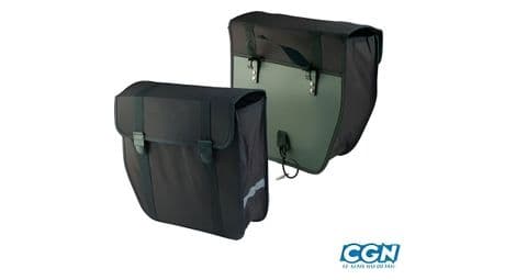 Sacoche velo porte bagages polyester pliante noire (pr) (+/-40 l) - 370x130x330mm