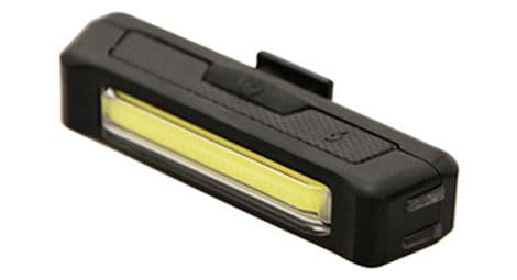 Eclairage velo usb avant ou arriere sur cintre newton cob leds 120 lumens noir (fonctions fixe, sos et clignotant) -non homologue-