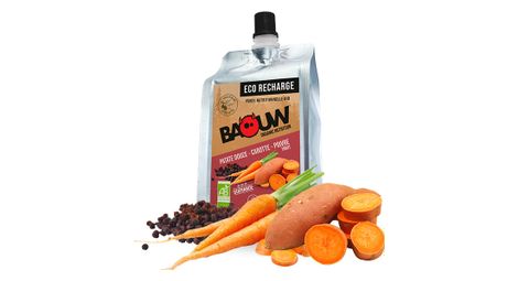 Eco-recharge purée bio baouw patate douce-carotte-poivre timut 330g