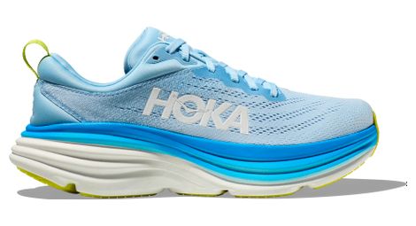 Hoka bondi 8 running shoes blue yellow