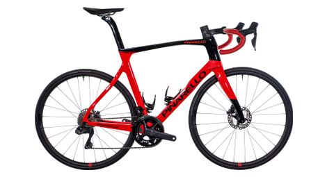 Producto renovado - bicicleta de carretera pinarello prince t700 shimano ultégra di2 12v rojo/negro brillante 2022